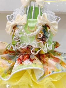 Maltese Lolita Clothes Small Yorkie Princess Skirt Poodle Bichon Dopaamine Oil Painting Fluffy Skirt Pet Dog Dresses