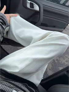 Quần Dài Nam Phong Cách Old Money Họa Tiết Sọc Kẻ Caro Ống Rộng Quần Dài Thường Ngày Mùa Hè Thoáng Khí Thoải Mái