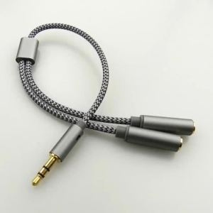 Headset Adapter Headphone Mic Y Splitter Cable 3.5mm  Audio Male to 2 Female For Earphone Extense Mobile Audio Adapter Splitter