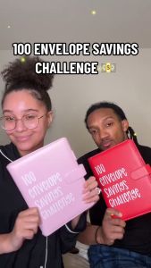 With Password Lock 100 Days Envelope Money Saving Challenge Binder Plan Management Cash Couple Cash Envelope Challenge Budget Book