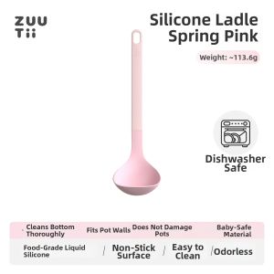 Zuutii | Heat-Resistant Platinum Silicone Soup Spoon Non-Stick Use