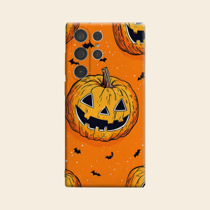 Ốp Lưng Bảo Vệ Toàn Diện Sang Trọng In Hình Dơi Bí Ngô Halloween Cho Samsung Galaxy S26 S25 S24 A56 A36 Plus Ultra - Chống Sốc Chống Xước Chất Liệu TPU Mềm PC Hai Lớp