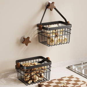 Hộp Đựng Đồ Bằng Gỗ Óc Chó Bằng Thép Không Gỉ Treo Tường Nhà Bếp Hộp Đựng Hành Tây Hành Tây Hộp Đựng Trứng Hộp Đựng Đồ Dùng Nhà Bếp