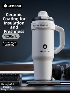 HEoscu|Thermal Vacuum Insulated Cup with Straw