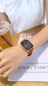 Sunlifex Jam Tangan Wanita Korean Kasual Mode Tali Kulit Kuarsa Jam Tangan Cewek Original