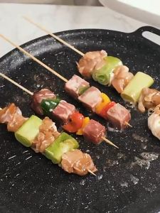 กระทะปิ้งย่าง กระทะย่างเนย เคลือบ non-stick ไม่ติดกระทะ 30/32/34cm ใช้ได้กับเตาทุกชนิด กระทะบาร์บีคิว