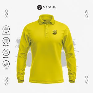 Madaha Polo shirt Lengan Panjang Dry Fit Kaos Kerah Jersey Olahraga Badminton Bulutangkis Shuttlecock