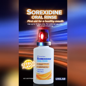 Sorexidine Oral Rinse 300ml – Alcohol-Free Antimicrobial Mouthwash for Deep Cleaning Citrus Flavor