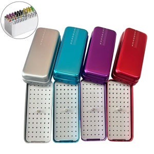 Dental Autoclave Endo File Box 72Holes Dental Diamond Bur Holder Disinfection Sterilizer Case Stand Dentistry Lab Instruments