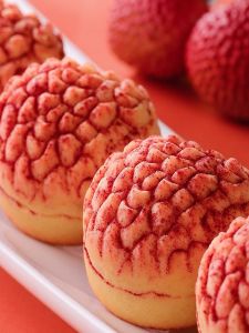 Specialty MeiXuan Lychee Crisp Biscuit Gift Box Chinese Style Pastry Heart Box Afternoon Tea Snack Chinese Traditional Cake