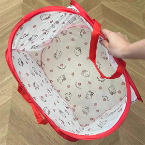 Foldable Portable Dirty Laundry Basket Cat Design Storage Box Cabinet Viaback Brand Home Organization Tool Japanese Style