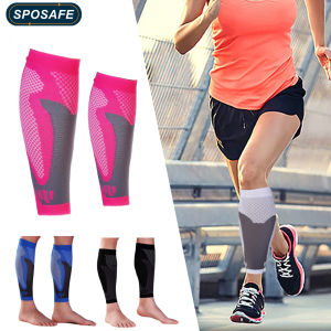 SPOSAFE 1Pair Calf Compression Sleeves For Men & Women - Leg Compression Sleeve - Footless Compression Socks for Shin Splint & Varicose Vein calf brace for basketball volleyball cycling dance yoga running