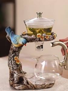Lazy Tea Making Glass Tea Set Home Office