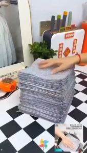 CS KAIN LAP KAWAT 20 X 20CM KAIN LAP DAPUR SIKAT KAWAT CUCI PIRING SERBAGUNA KAIN SIKAT KAWAT PEMBERSIH NOD