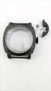 45mm case st2555 case stainless steel case black case mineral glass suitable for st2555 movement watch accessories