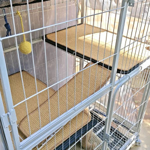 Durable Yellow Hemp Cat Cage Mat Dog Rest Pad Anti-Slip Wear-Resistant Pet Bed for Cats And Dogs to Sleep And Rest in All Seasons