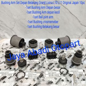 Paket Kaki Kaki Ball joint Bushing Set Cross Member Depan Set Bushing belakang Grand Livina L11 L10 8pc OEM