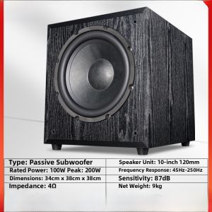 High Power Active Subwoofer Sound System Home Cinema KTV Speaker 12 Inch 10 Inch Speaker with Frequency Divider Wooden Material