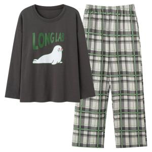 MiiOW | Catwoman Sleepwear Womens Spring Autumn New Pure Cotton Long Sleeve Loose Casual Cartoon Home Clothes Set Suitable For Outdoor Wear