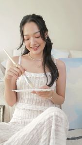 Mizuchol แหวนเงินแท้ชุบทองคำแท้ ประดับไข่มุกแท้ Dreamy Cloud Ring