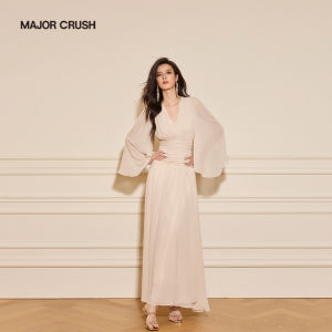 Slimming French Style Elegant White Long Dress