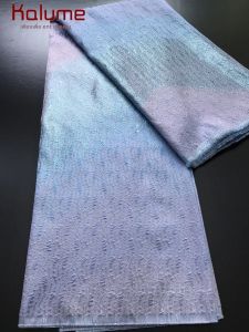 Kalume 2025 ล่าสุด Gilding ผ้า Jacquard คุณภาพสูงแอฟริกัน Jacquard ลูกไม้ผ้าสําหรับเย็บงานแต่งงานชุดสตรี F4396