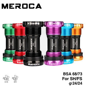 MEROCA Bicycle Bottom Bracket BB68 Sealed Bearing BSA 68 73mm Thread BB MTB Road Bike Axis 24mm 22mm IXF Prowheel Crankset Part