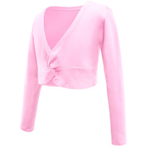 Childrens Ballet Dance Costume Long Sleeve Pure Cotton Warmth Outerwear Princess Style Practice Uniform for Girls