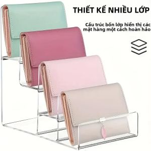 Giá Để Ví Acrylic 5 Tầng Giá Để Túi Xách Hộp Đựng Trang Sức Giá Đỡ Bằng Nhựa PVC Thân Thiện Với Môi Trường Cho Phòng Khách