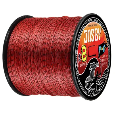 JOSBY Japan 8X 8 Strands Braided Fishing Line 100M 300M 500M Multifilament Speckled PE Carp Wire Fly Saltwater Freshwater Pesca