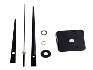 Silence Quartz Clock Movement Long Shaft Silent Clock Mechanism Replacement Kit Quartz DIY Wall Clock Movements Mechanism Repair Kit Part with 3 Hands Black