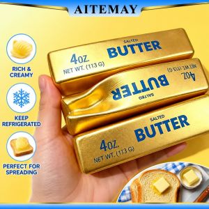 Aitemay Slow Rebound Butter Stick Fidget Toys - 4Pcs PU Squishy Stress Anxiety Relief Pressure Sensory Squeeze Toys Adults Kids Travel Relaxation Gifts