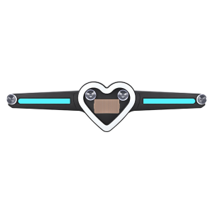 SEAMETAL | SEAMETAL Solar Car Decoration Light Heart Shape RGB LED Rear Window Warning Signal Lamp Smart Motion Sensor Suction Cup Mounting