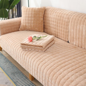 Plush sofa cushion universal flannel sofa cushion full cover anti-slip thickened soft skin-friendly sofa cushion