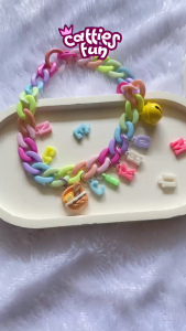 [JUMBO] Kalung Kucing Rantai Warna Candy Jumbo