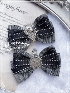 Big Orange MARCHARE Adventure Shoe Clip Original Handmade Lolita Shoe Buckle Removable Bows Shoe Ornament Loli