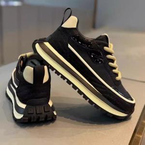 Mens Sporty Height-Increasing Running Shoes Soft Bottom Casual Black Dad Shoes Spring Autumn New Style Youth Fashion Sneakers