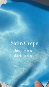 Satin Crepe ผ้าต่วน ผ้าซาตินตกแต่งสถานที่ แต่งโต๊ะ ทำผ้าสไบ ขนาด 1 หลา พร้อมส่ง