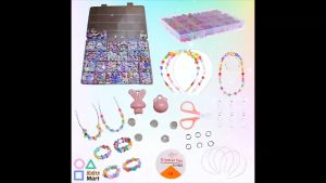 Children DIY Beaded Necklace & Bracelet儿童 DIY 串珠项链和手链Kalung & Gelang Manik DIY Kanak-kanak