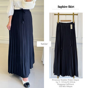 ROK WANITA/ROK PLISKET IMPOR/SAPHIRE SKIRT/PREMIUM MOUMLUE PLISKET IMPOR/LP 55-105 CM FIT XL