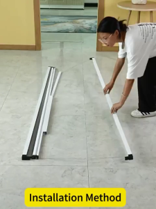 【Novoliving-24 Hours Shipped】 Honeycomb PVC Folding Door Accordion Sliding Door Space Saving No Drilling Room Partition for Bathroom Kitchen
