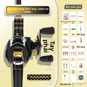 JINGZHANLI | Bộ Cần Câu Cá Đài Xa Gập Gọn Có Mồi Câu Và Cuộn Dây