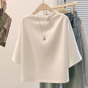 Candy Colored Half Sleeve T-Shirt for Women Summer 2026 New Slimming and Rejuvenating Plus Size