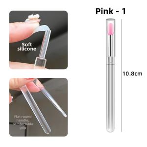 Portable Anti-Dust Multi-Function Silicone Lip Brush