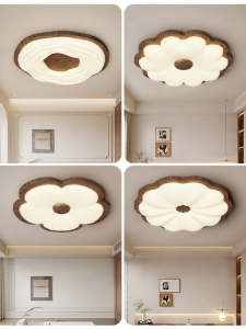 Changhong | Slim New Chinese Style Walnut Colored Children Bedroom Ceiling Light