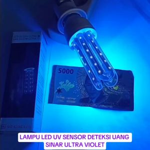 V162 LAMPU LED UV ULTRAVIOLET SENSOR BONUS RUMAH FITTING FITING SAKLAR DETEKSI UANG SINAR ULTRA VIOL