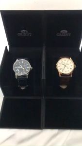 Đồng hồ cơ nam Orient Watch Sun And Moon RA-AK00 máy automatic mặt đáy lộ cơ tích cót tự động và lên cót tay lịch Sun and Moon mặt kính Sapphire chống xước chống nước 5 ATM dây da đeo tay cao cấp chính hãng