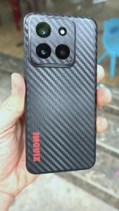 Dán Skin Mặt Sau Lưng Full Viền Xiaomi 14 (Vân Carbon Lụa Hộp Nhám Da Nhôm Xước)