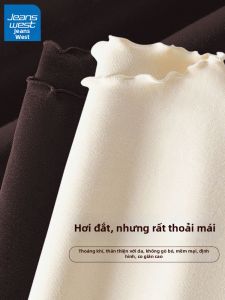 Jeanswest | Áo Thun Tay Dài Cổ Trụ Phong Cách Niche Tai Gỗ