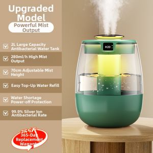 HOOYS | Quiet Purifying Humidifier for Bedroom Baby Pregnancy Office Desk